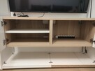 Szafka RTV telewizor IKEA, front biały, korpus okelina drewn - 2