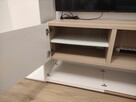 Szafka RTV telewizor IKEA, front biały, korpus okelina drewn - 4