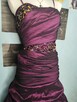 Fioletowa suknia wieczorowa balowa z cekinami S - 2