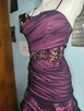 Fioletowa suknia wieczorowa balowa z cekinami S - 4