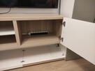 Szafka RTV telewizor IKEA, front biały, korpus okelina drewn - 5