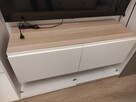 Szafka RTV telewizor IKEA, front biały, korpus okelina drewn - 3