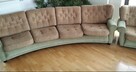 Duża niemiecka półokrągła sofa + 2 fotele bardzo dobry stan
