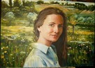 Portret na podstawie zdjęcia, obraz olejny. - 2