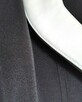 Żakiet marynarka czarna, jednostronna biała klapa - 3