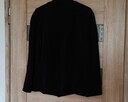 Marynarka żakiet czarny, jednostronna biała klapa, jak nowy - 5