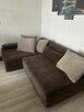 Brązowa narożna kanapa - 2
