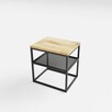Szafka nocna loft ze stali i drewna 25x25 - 2