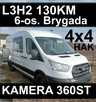 Ford Transit 4x4 130KM L3H2 6-osob. Super Niska Cena Hak Kamera 360- 1973 zł
