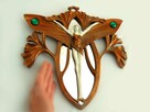 Lustro secesja, art nouveau, vintage, kobieta, motyl, liście - 2