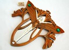 Lustro secesja, art nouveau, vintage, kobieta, motyl, liście - 3