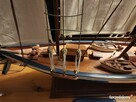 Jacht drewniany model łódka żeglarstwo dekoracja Super stan - 6