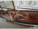 Jacht drewniany model łódka żeglarstwo dekoracja Super stan - 5