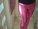 Błyszczące legginsy L/XL