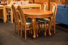Stół Bukowy 150x90+2x40 + zestaw krzeseł - 4