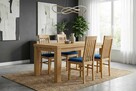 Stół Dębowy 140x80 + 2x45 + zestaw krzeseł