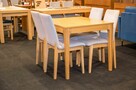 Stół Dębowy 100x80+1x40 + zestaw krzeseł - 2