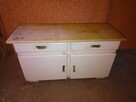 Szafka kuchenna kredens dolny biały PRL lata 60 drewniany re