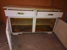 Szafka kuchenna kredens dolny biały PRL lata 60 drewniany re - 7