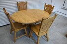 stół rozkładany i 4 krzesła - komplet z drewna dębowego - 9