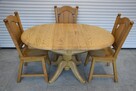 stół rozkładany i 4 krzesła - komplet z drewna dębowego - 2