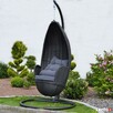 Home-Deluxe Fotel huśtawka ogrodowa polirattan rattan czarna