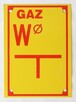 Tabliczki do zasuw, do gazu, do wody, hydrant, tablica - 2