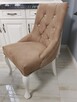 Krzesło tapicerowane pikowane kołatka pinezki KRYSZTAŁKI - 2