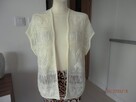 Blezer Kremowy Narzutka Kimono by UK 36 - 2