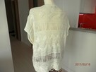 Blezer Kremowy Narzutka Kimono by UK 36 - 4