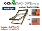 Okno dachowe 66x98 cm z kołnierzem OptiLight B CENA BRUTTO - 1