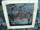 Stare okna drewniane rama retro loft lustro zdjęcie 55x60 - 3