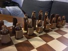 Szachy drewniane rzeźbione stare - 2