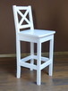 biały hoker kuchenny krzesła barowe białe hokery drewniane x - 1