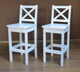 biały hoker kuchenny krzesła barowe białe hokery drewniane x - 5