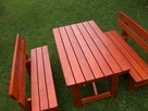 Meble ogrodowe STÓŁ ŁAWA 150 cm jedyne solidne. - 5
