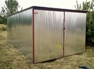 Garaż 3x5 blaszany ocynk, spad w tył, brama dwuskrzydłowa - 2