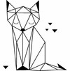 AŻUROWY JELEŃ z drewna Ażur wilk obraz geometryczny GEOMETRI - 4