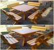 stół + 4 ławki 120cm/120cm - 10