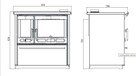 PLAMEN 850 GLAS czerwona kuchnia żeliwna na drewno - 8
