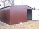 garaż blaszany 6x6 6x7 7x6 blaszak dwuspadowy wiata hala - 2