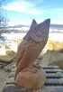 Rzeźba sowy z kamienia - piaskowiec - 2