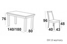Stół z 6 krzesłami 80x140/180 dostawa cała Polska - 2