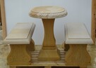 Stylowy komplet ogrodowy z kamienia, piaskowiec - 2