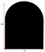 SZYBA POD KOMINEK SZKŁO HARTOWANE 80x70 GRUBA 8MM - 1