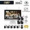 MONITORING prywatny dom firma IP WIFI 4 KAMERY 5Mpx LCD 1TB - 2