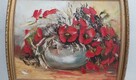 Obraz olejny--MAKI W WAZONIE ; - 8