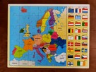 PUZZLE DREWNIANE EUROPA -MAPA +FLAGI - 1