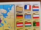 PUZZLE DREWNIANE EUROPA -MAPA +FLAGI - 2