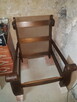 Stelaż 2 foteli oraz kanapy z dębowego drewna - po renowacji - 1